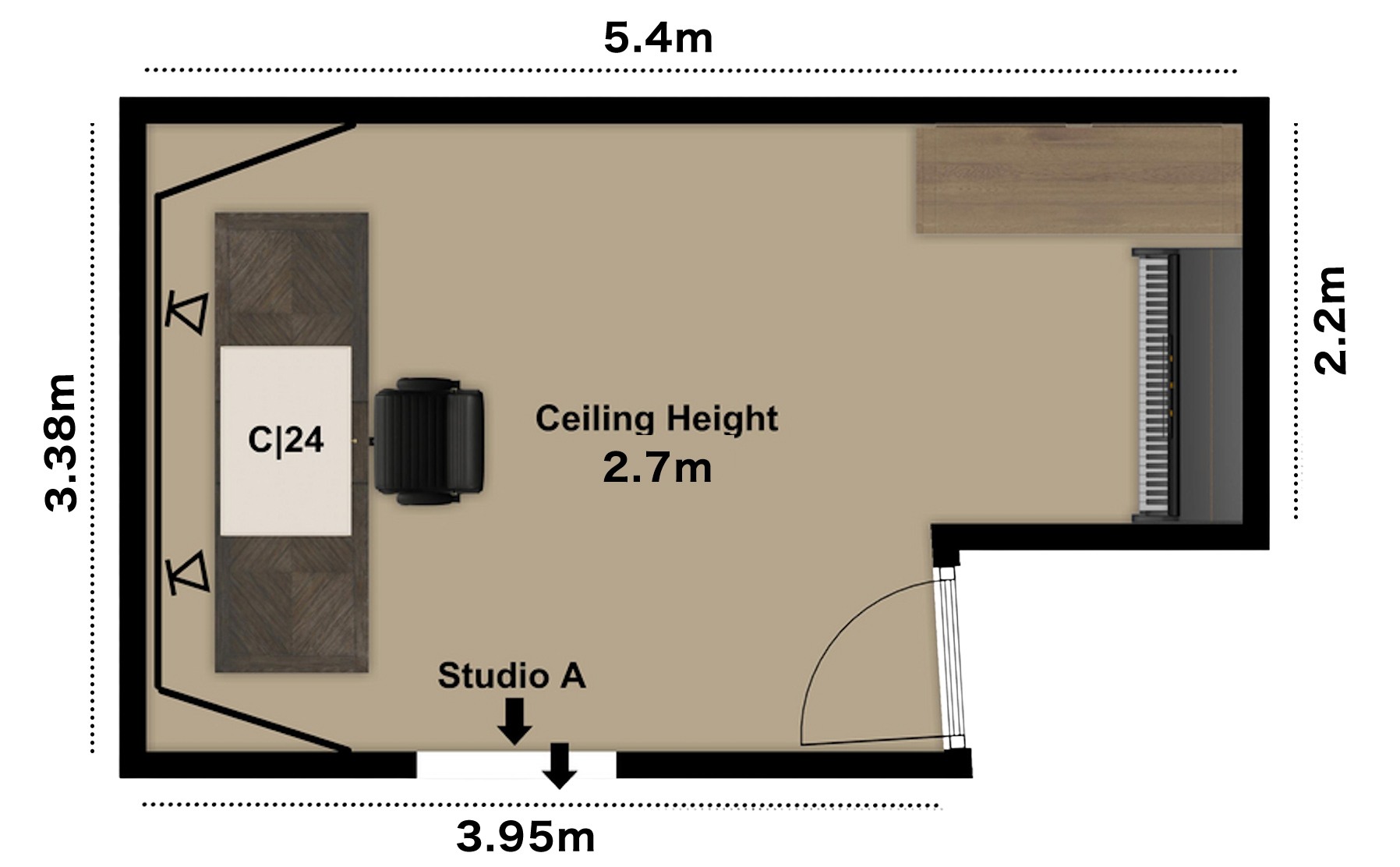MIX DOWN ROOM　見取り図